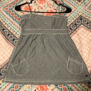 striped Abercrombie and Fitch babydoll tank top